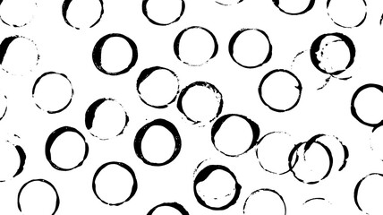 Black and White Painted Circle Print Making Pattern Texture