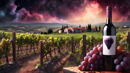 Naklejka premium Grape plantation