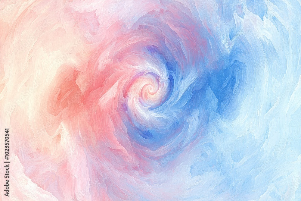 Canvas Prints abstract swirl pattern in pastel colors of pink and blue on a textured background.