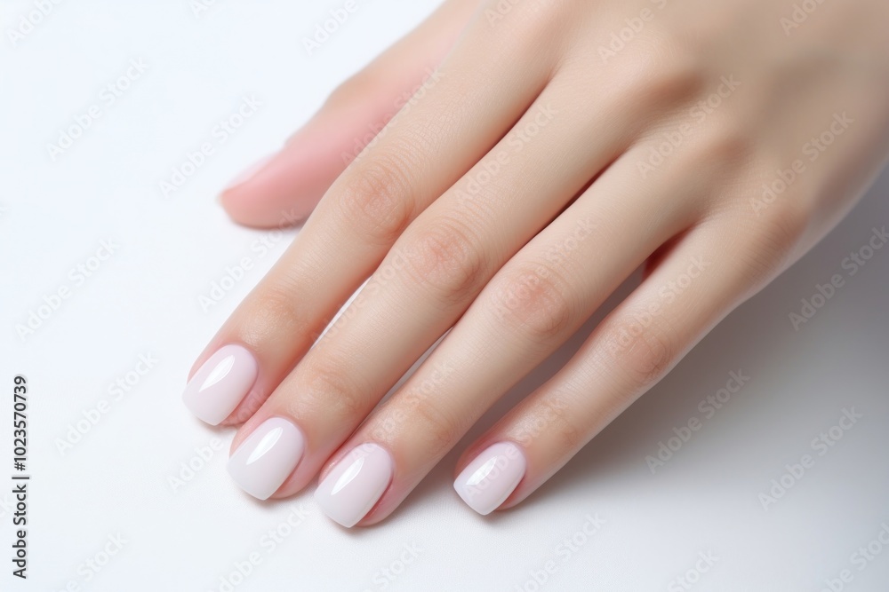 Poster Beautiful nails hand manicure fingernail.