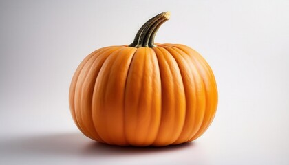Obraz premium Perfectly Ripe Pumpkin Ready for Harvest or Fall Decorations. High-Quality Close-Up Image for Seasonal Themes