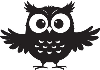 Creative fun cute Owl Silhouette for Vector