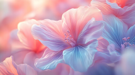 Obraz premium Delicate Pastel Flower Petals - Abstract Background Illustration