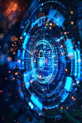 Fototapeta premium Conceptual visualization of cybersecurity strategies.