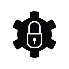 pasword setting solid icon vector design good for web or mobile app