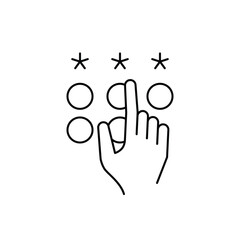 personal identification number thin outline icon vector design good for web or mobile app