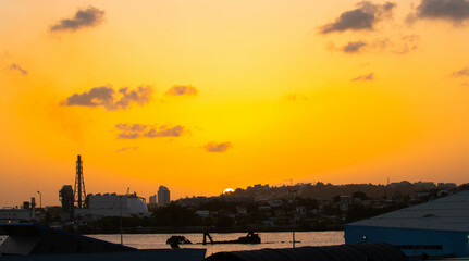 Coucher de soleil sur Fort-de-france Tour Lumina