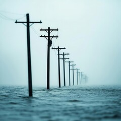 Power lines submerged by dangerous floodwaters as Hurricane Milton makes landfall with destructive force