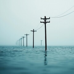 Power lines submerged by dangerous floodwaters as Hurricane Milton makes landfall with destructive force