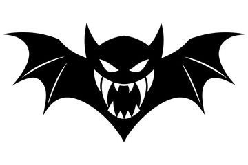 Halloween black Vampire Fangs | vector silhouette illustration on white background