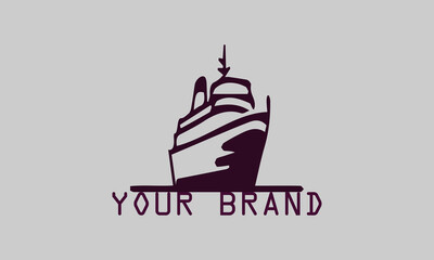 Fototapeta premium This yacht vector illustration shows a luxury yacht sailing on calm waters. Elegant yacht silhouette and romantic, peaceful atmosphere. This illustration is very suitable to be used as a design 