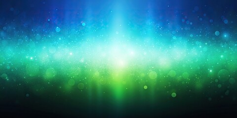Green blue gradient background noise texture with glowing light effect panoramic