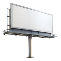Obraz premium Blank billboard on a stand, isolated on transparent or white background.