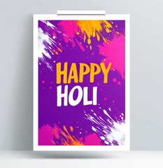 illustration of abstract colorful background for color festival of India celebration greetings.