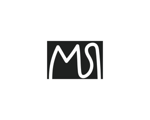 Simple MS letter logo design