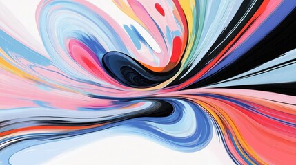 A vibrant, abstract swirl of colors creating a dynamic and fluid visual experience.