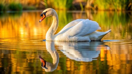 Obraz premium swan on the water