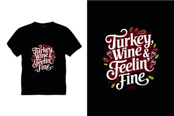 Happy thanksgiving typography t shirt design