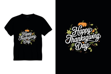 Happy thanksgiving typography t shirt design
