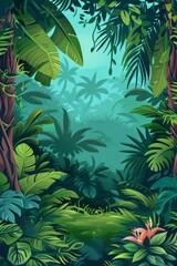 Meticulously hand-drawn realistic cartoon background.