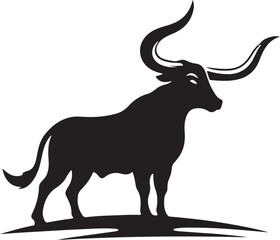 Long Horn logo vector silhouette