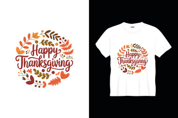 Happy thanksgiving typography t shirt design