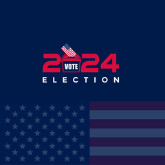 USA election background and social media post, USA presidential election 2024, USA election voting day