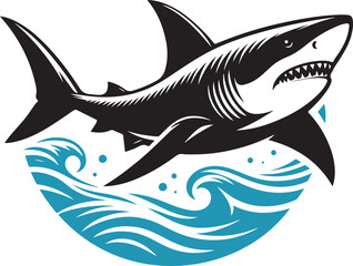 Shark vector silhouette 