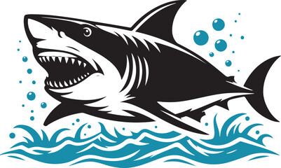 Shark vector silhouette 