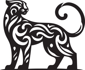 Stylized panther vector silhouette 