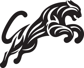 Stylized panther vector silhouette 