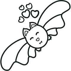 Halloween set with outlines of elements and characters. Group of object. Ghost, horror, celebration, witch, spider ,cemetery, skull, pumpkin, cauldron, for coloring pictures.