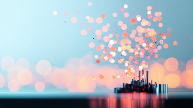 A 3D scatter plot depicting the relationships between multiple variables in a large dataset, showcasing the power of big data visualization for exploring correlations.