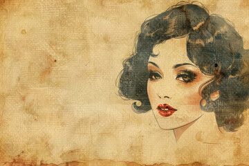 A woman with red lips and a short bob hairstyle