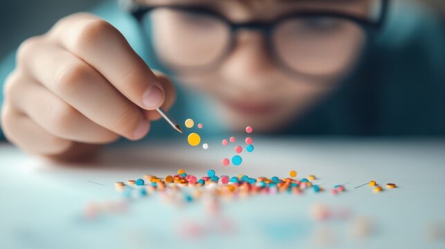 A student analyzing a scatter plot showing data related to their project performance.