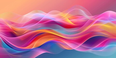 Fototapeta premium A colorful wave with a pink and blue stripe