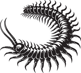 Centipede  vector silhouette