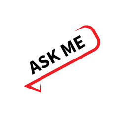 Fototapeta premium ask me sign 