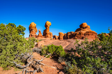 Arches National Park while hiking in the fall of 2024 including Balanced Rock and various arches © Ed