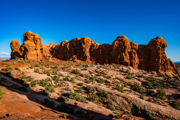Arches National Park while hiking in the fall of 2024 including Balanced Rock and various arches