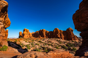 Arches National Park while hiking in the fall of 2024 including Balanced Rock and various arches © Ed