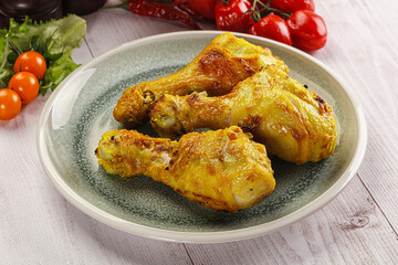 Roasted Chicken leg drumsticks with curry sauce