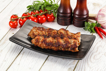 Chicken kebab minced meat and spices