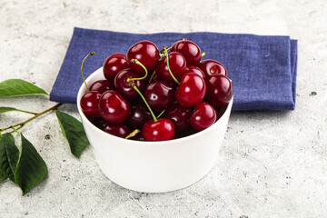 Ripe sweet and juicy cherry