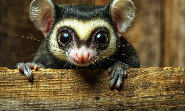 Cute and Curious: A Close-up of a  Mouse Lemur