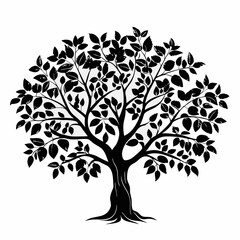 Marula tree-silhouette