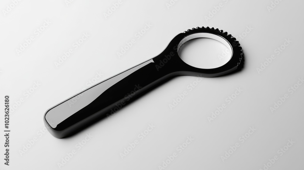 Poster Blank bottle opener mockup template for branding demonstration on a clean white background 3D rendering