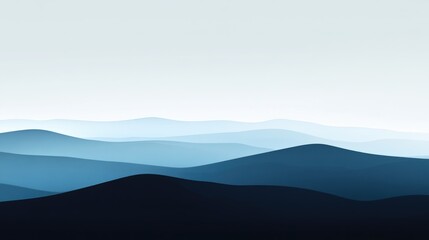 Abstract Blurred Background In Blue White And Black Gradient Colors Fading Effect Soft Sky Texture Dark And Light Contrasts Smooth Horizontal Transition