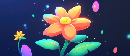 Beautiful Orange Flower On The Background Selection Focus Only On Some Points In The Image