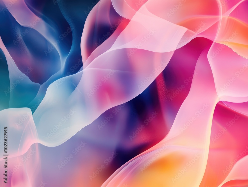 Poster Abstract geometric texture featuring a trendy blurred background with a gradient pattern ideal for motion wallpaper fantasy illustrations labels interiors postcards or card designs